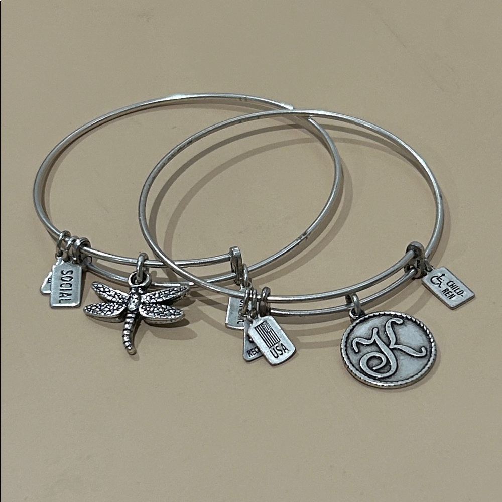 Silver Charm Bracelet Set